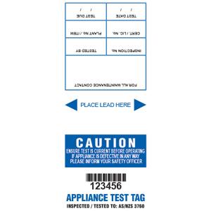 SELF LAMINAT TEST TAG BLUE NSW ONLY
