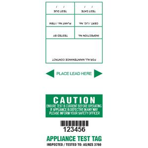 SELF LAMINAT TEST TAG GREEN NSW ONLY