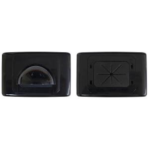 LARGE BULL NOSE OUTLET PLATE BLACK