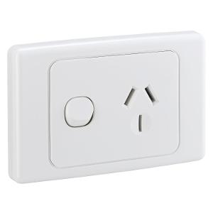 GPO SOCKET SWT SING 20A 250V WHITE