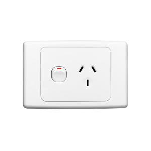 GPO SOCKET SWT SING 10A 250V WHITE