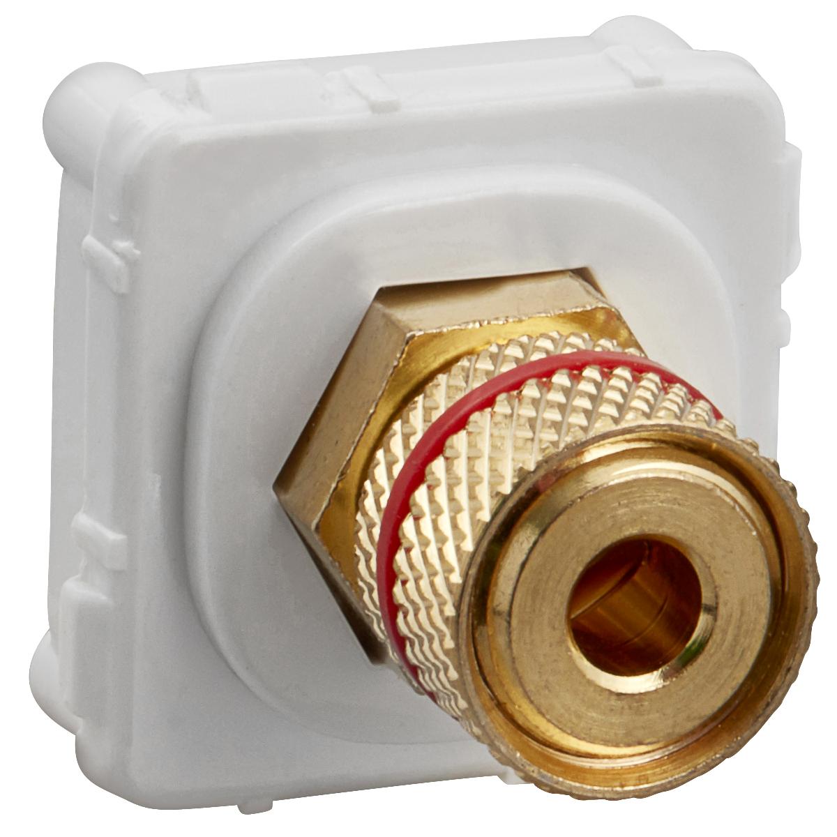 30 MECH BANANA RED AUDIO CONNECTOR WHITE