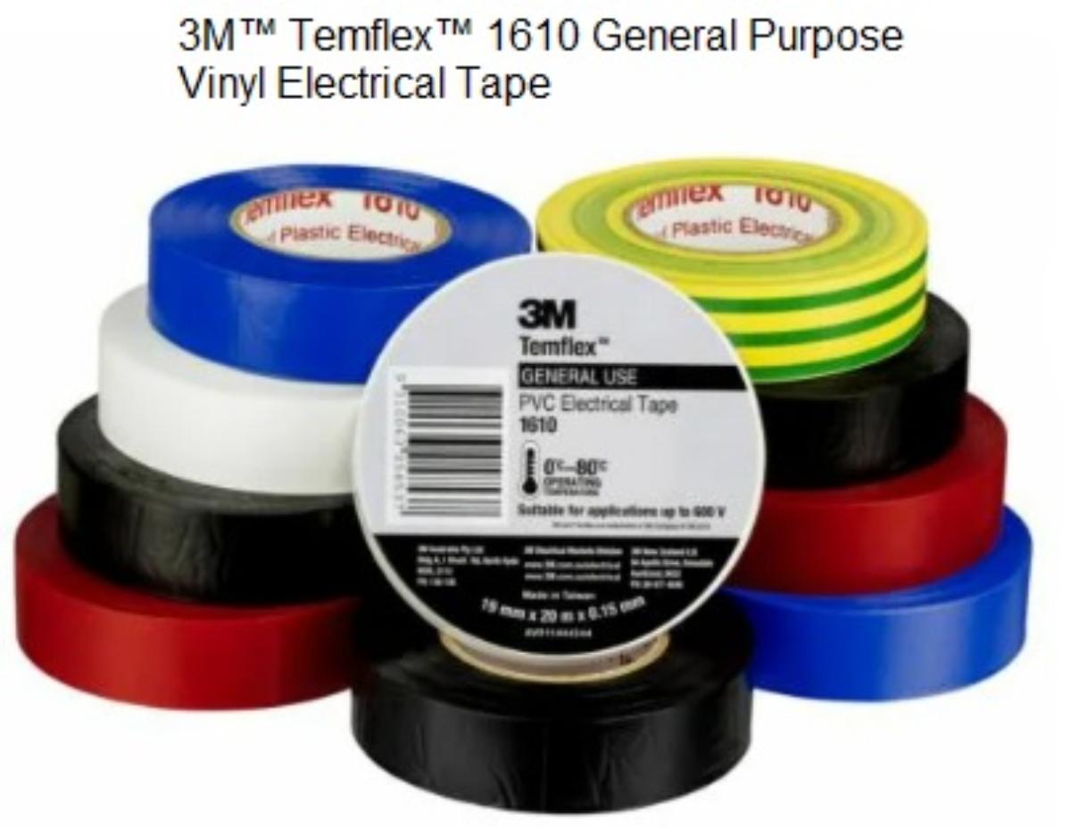 3M PVC INSULATION TAPE 19mm X 20M WHITE