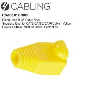 PATCH LEAD RJ45 CBL SNAGLESS BOOT YELLOW PATCH LEAD RJ45 CBL SNAGLESS BOOT YELLOW