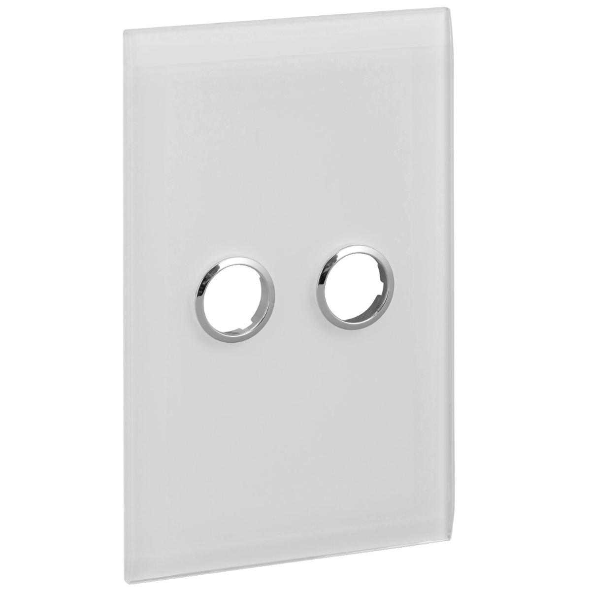 COVER GLASS FACIA 2G P/WHITE SATURN CBUS