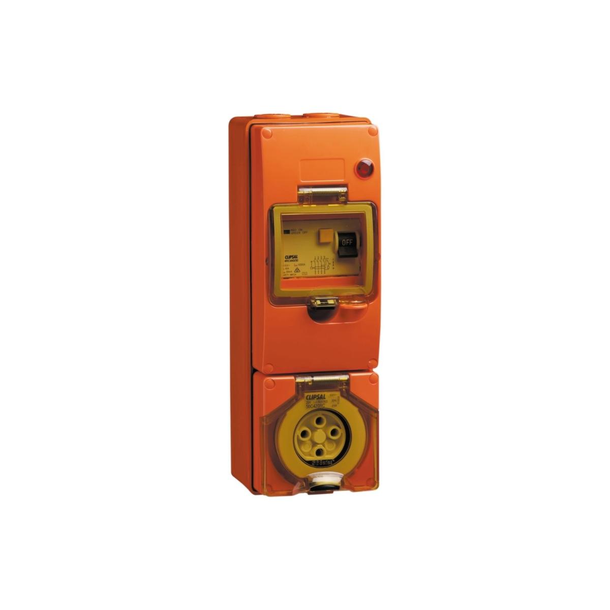 OUTLET SOCKET RCD IP66 4P 20A 500V R/OR