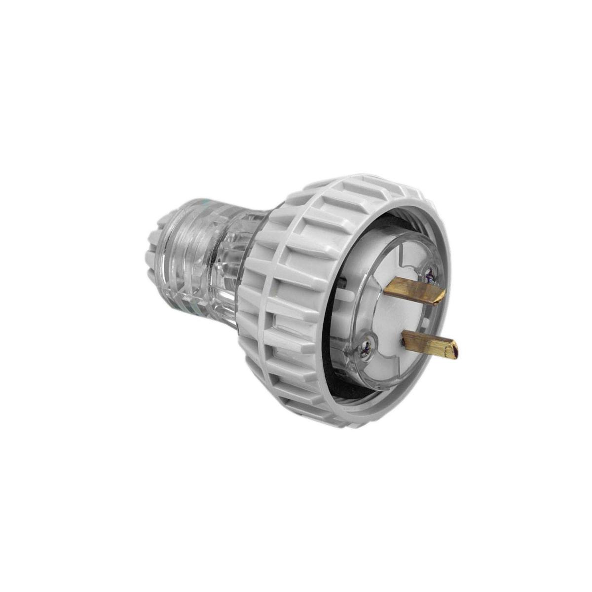PLUG TOP IP66 STR 2PIN 15A 32V GREY