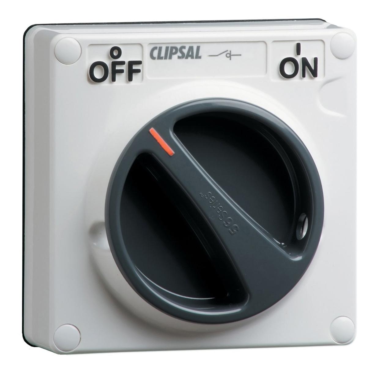 ISOLATOR IP66 1G SP 20A 1WAY L/E R/ORG
