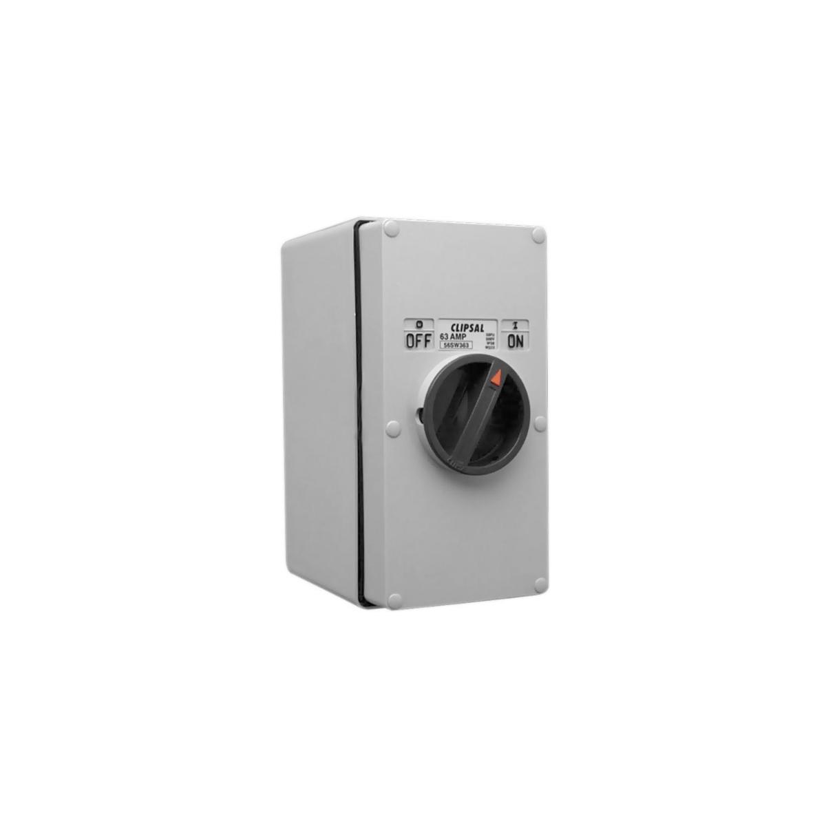 ISOLATOR IP66 2G 3P 63A 1WAY 500V R/ORG