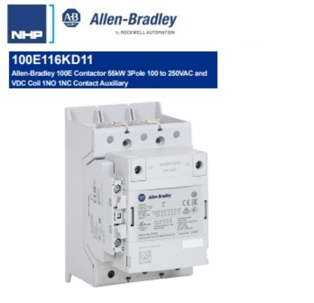 CONTACTOR 55KW 3P 116A AC3 100-250VAC/DC