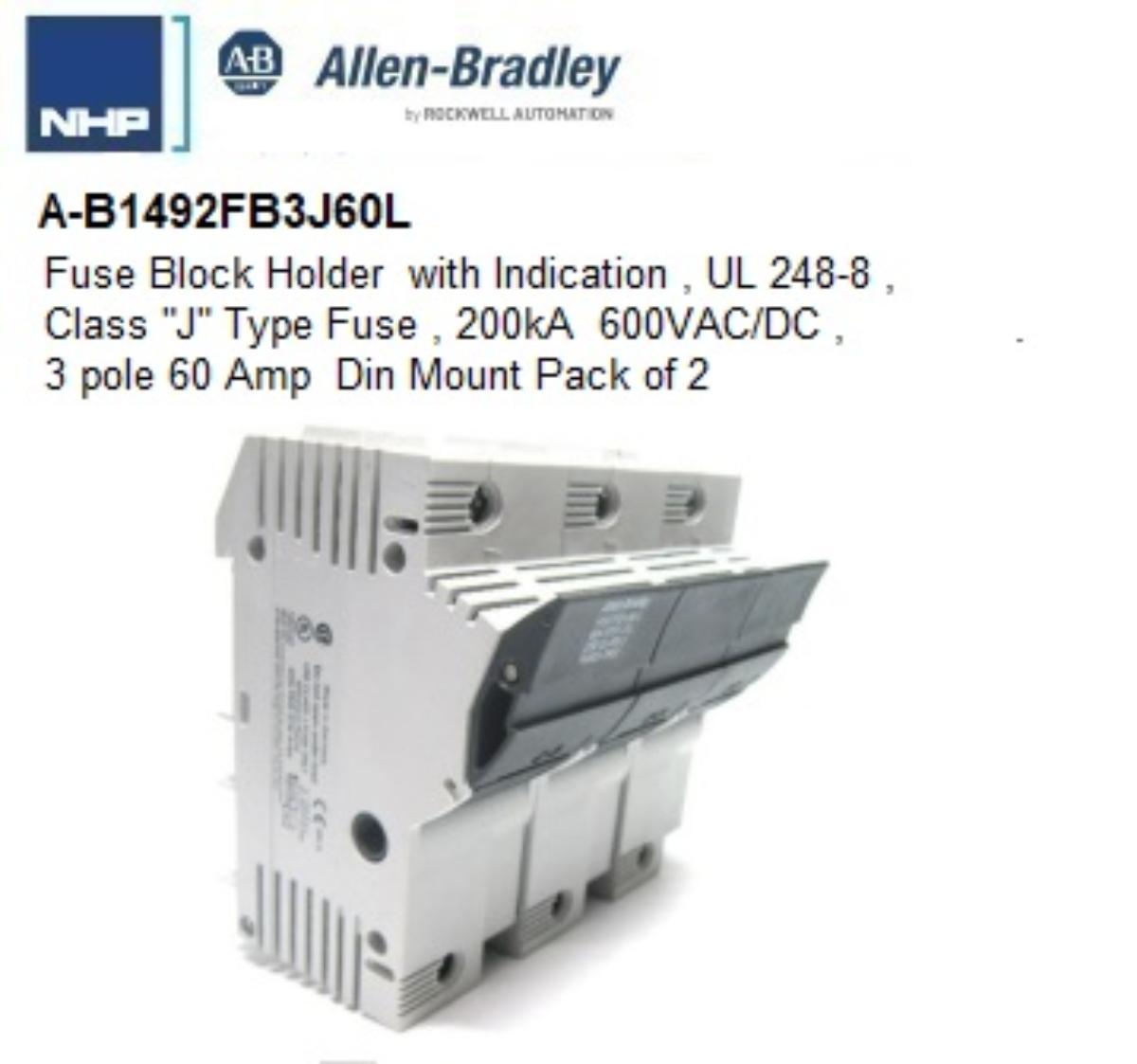 FUSE HOLDER UL CLASS J 3P 60A 110-600V
