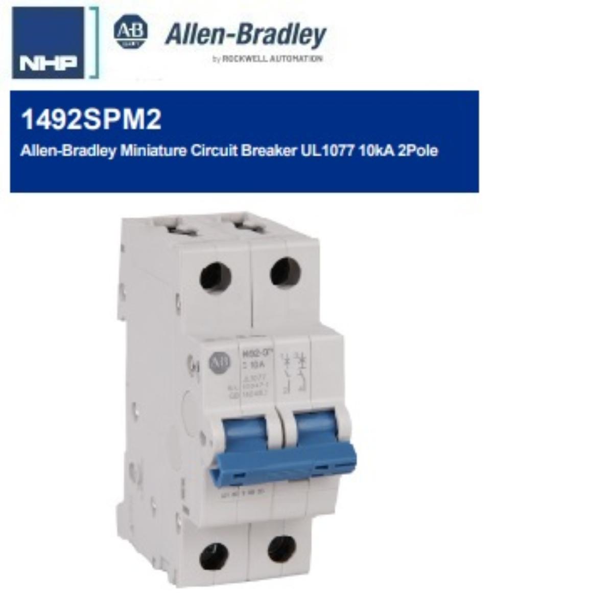 MCB UL1077 10KA 2P 2A D CURVE 2 MODULE