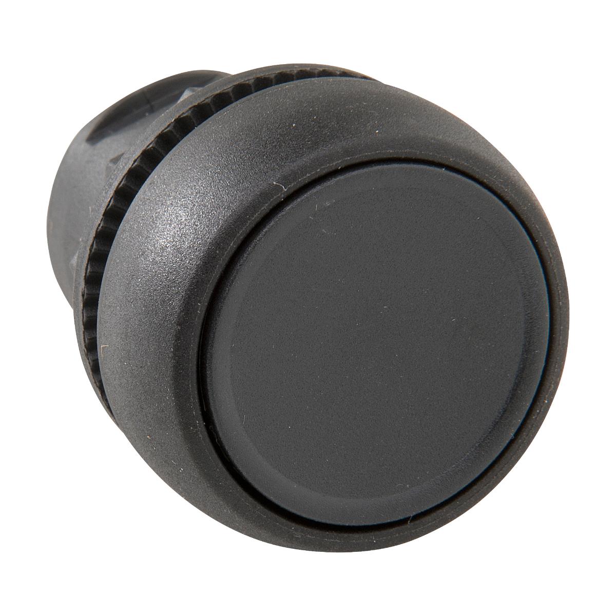 NON ILLUM P/B 22.5MM PLAS FLUSH BLACK