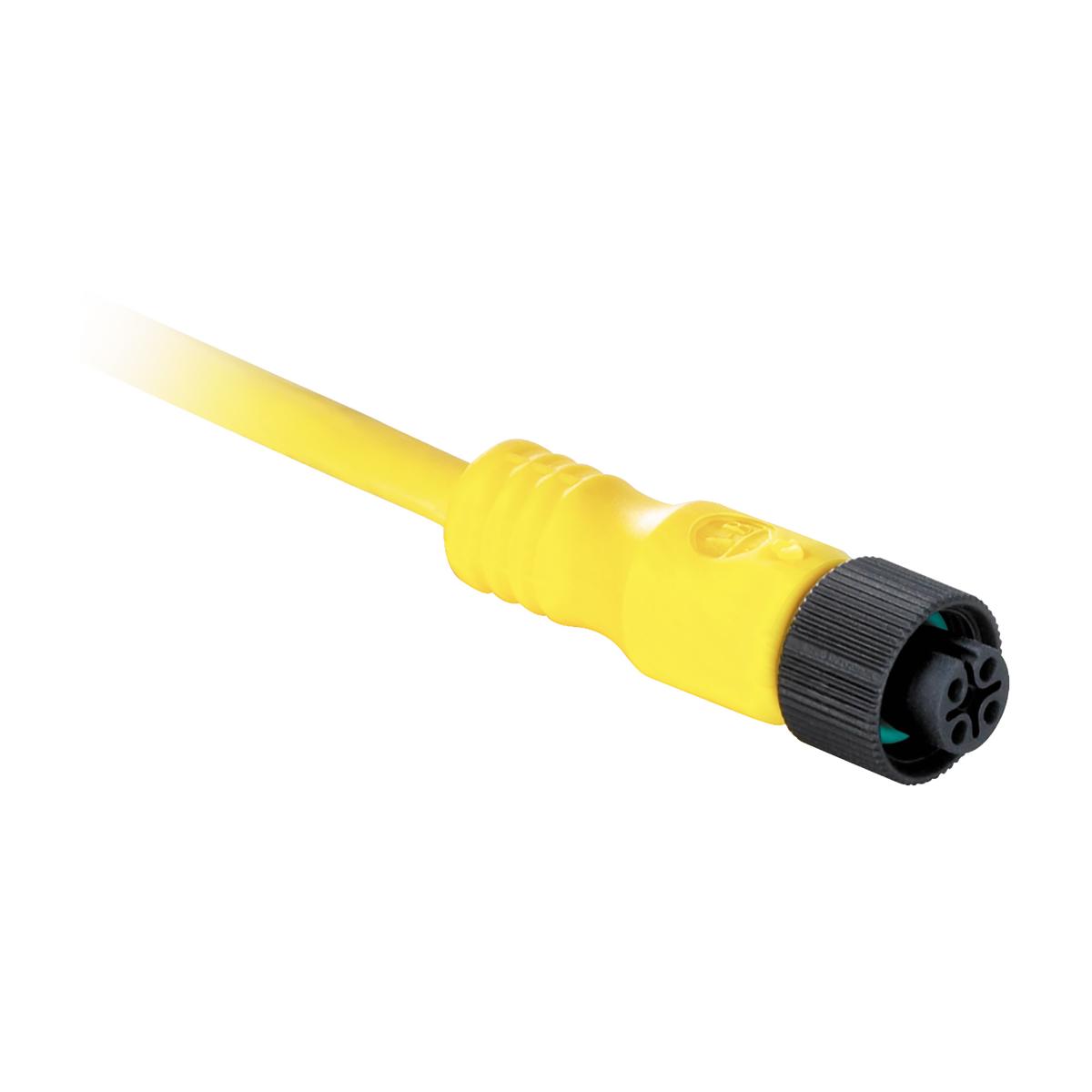 LEAD PVC YELLOW 4PIN 22AWG 10M