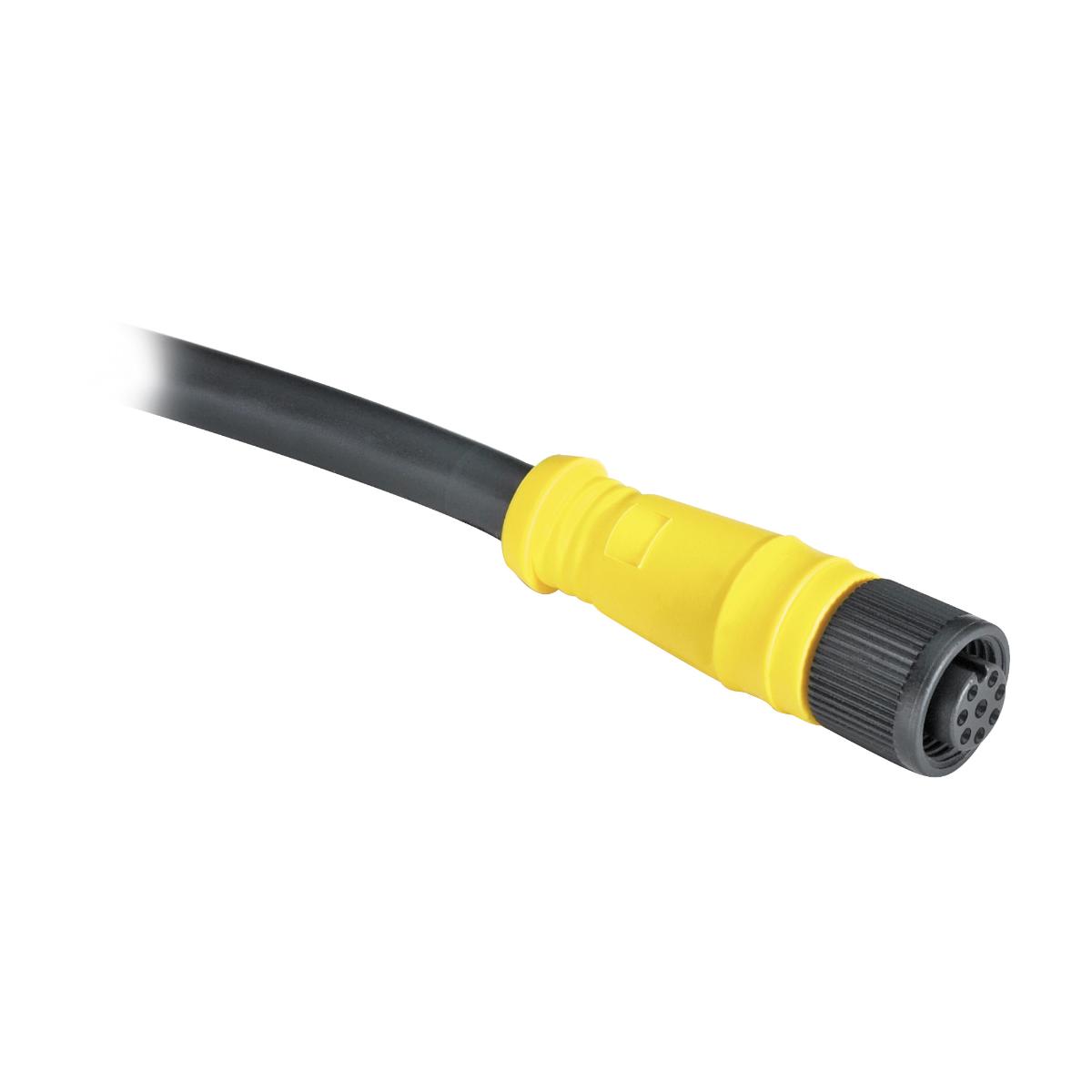 LEAD PVC BLACK 8PIN 24AWG 10M