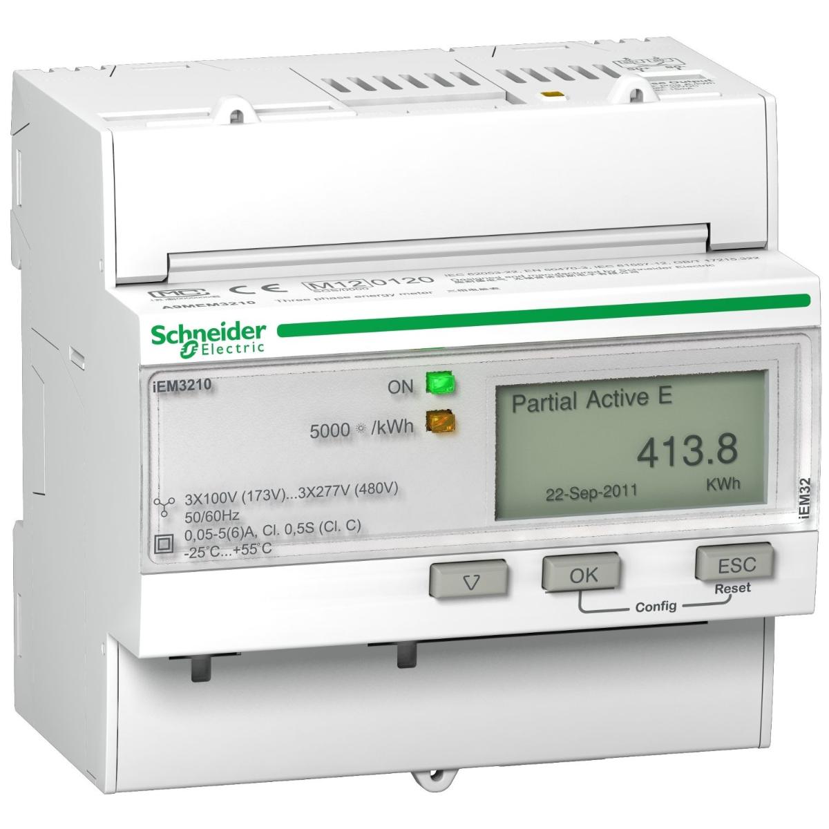 TRIPHASE KWH METER CT PULSE MID