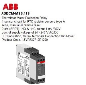 THERMISTOR MOTOR PROT RLY 2C/O 24-240VAC THERMISTOR MOTOR PROT RLY 2C/O 24-240VAC