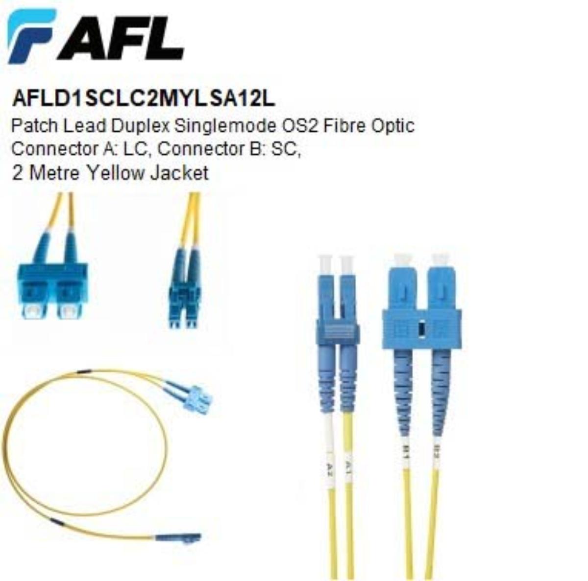 PATCH LEAD DUPLEX S/M OS2 F/OP 2M YELLOW