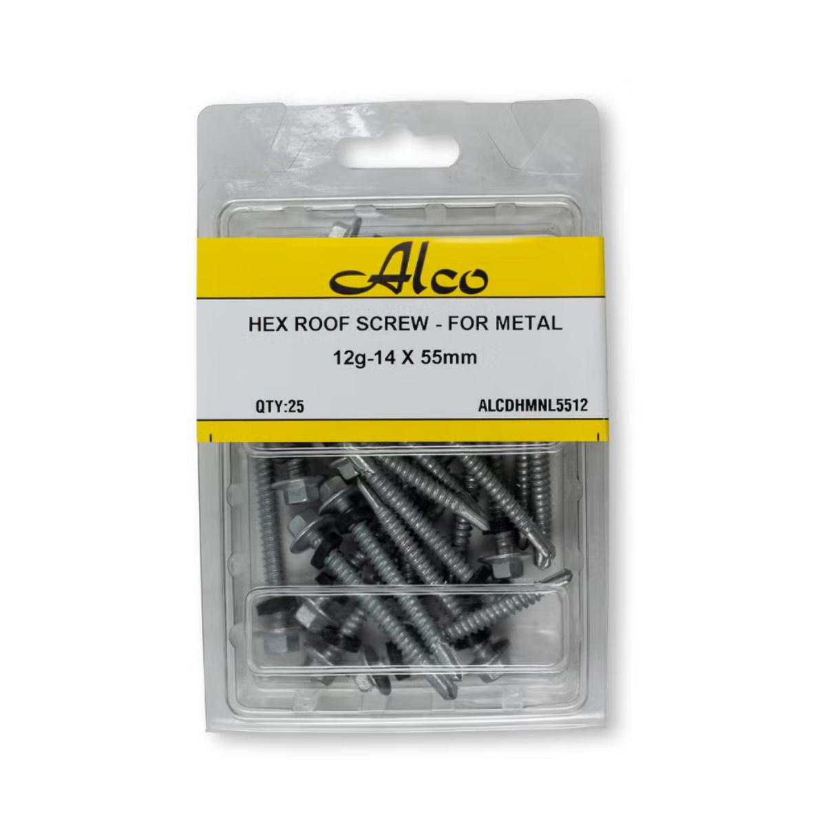 HEX FLANGE HEAD ROOF SCREW 12G-14X55MM