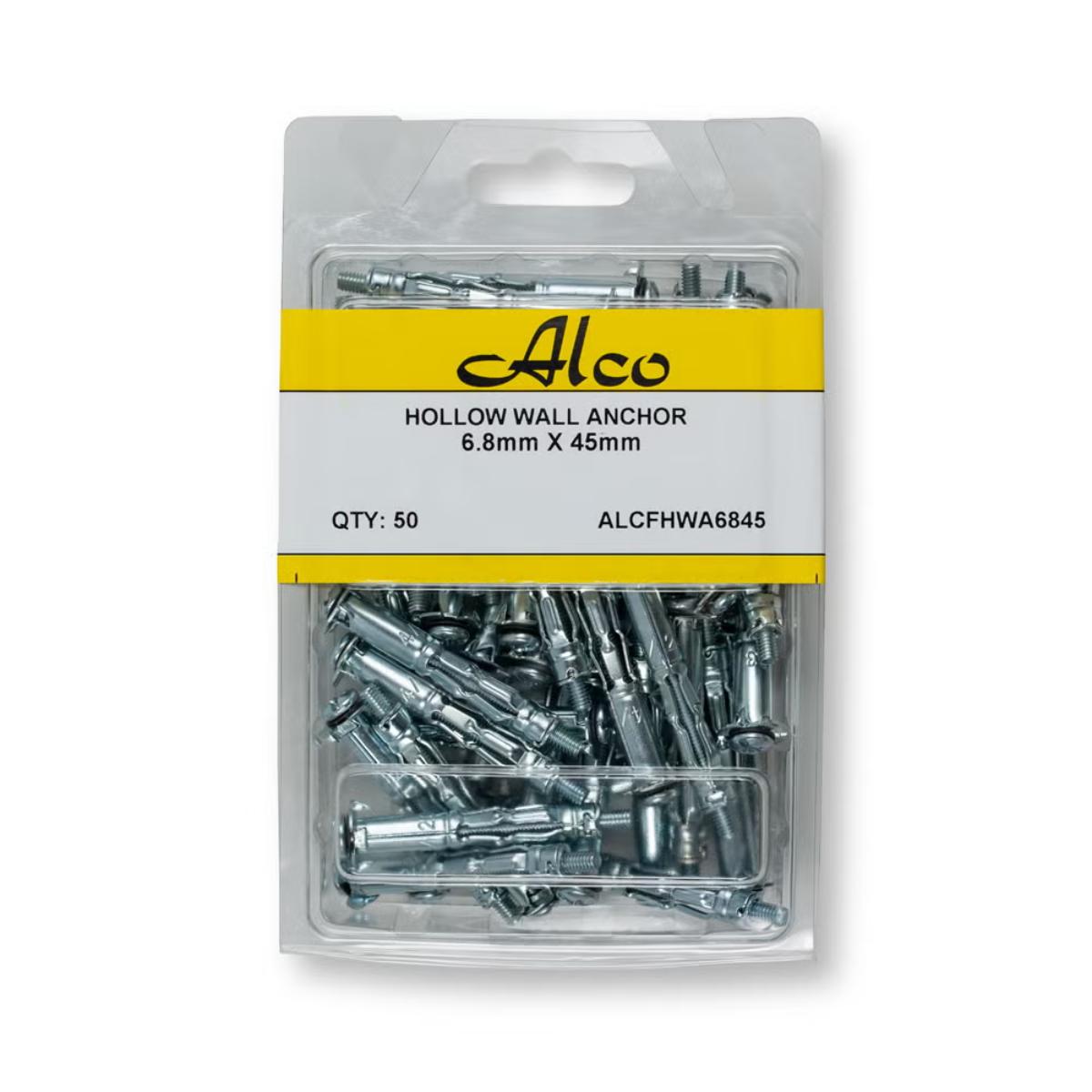 HOLLOW WALL ANCHOR 6.8X45MM Z/P STEEL