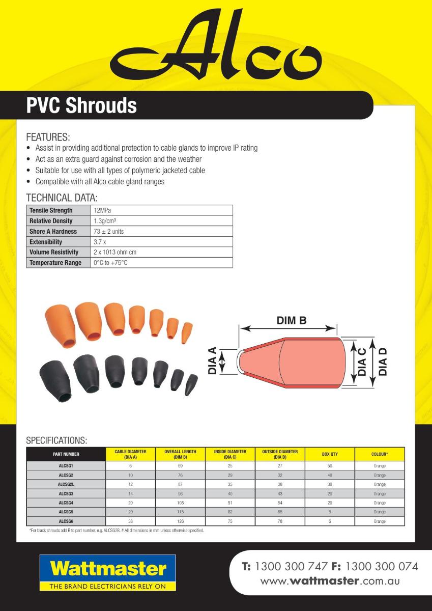 PVC SHROUD 10MM X 29MM BLACK