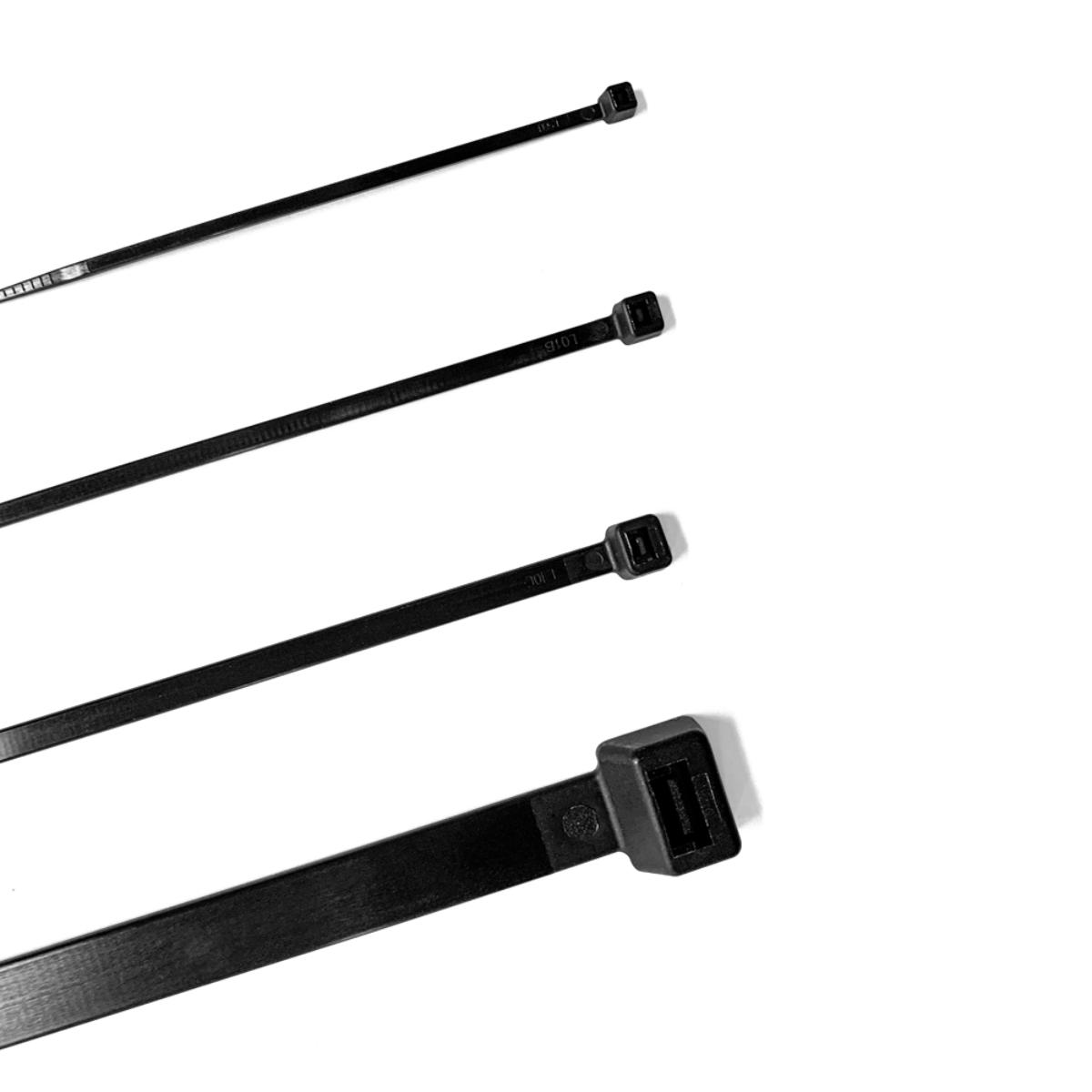 NYLON CABLE TIE 370X7.5MM BLACK 100PK