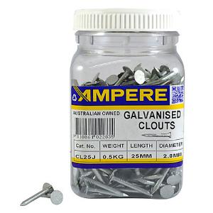 CLOUT 25MM JAR 0.5KG CLOUT 25MM JAR 0.5KG