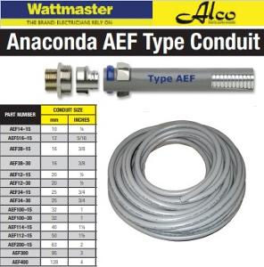 CONDUIT FLEX 32mm x 15M AEF GREY PER MTR