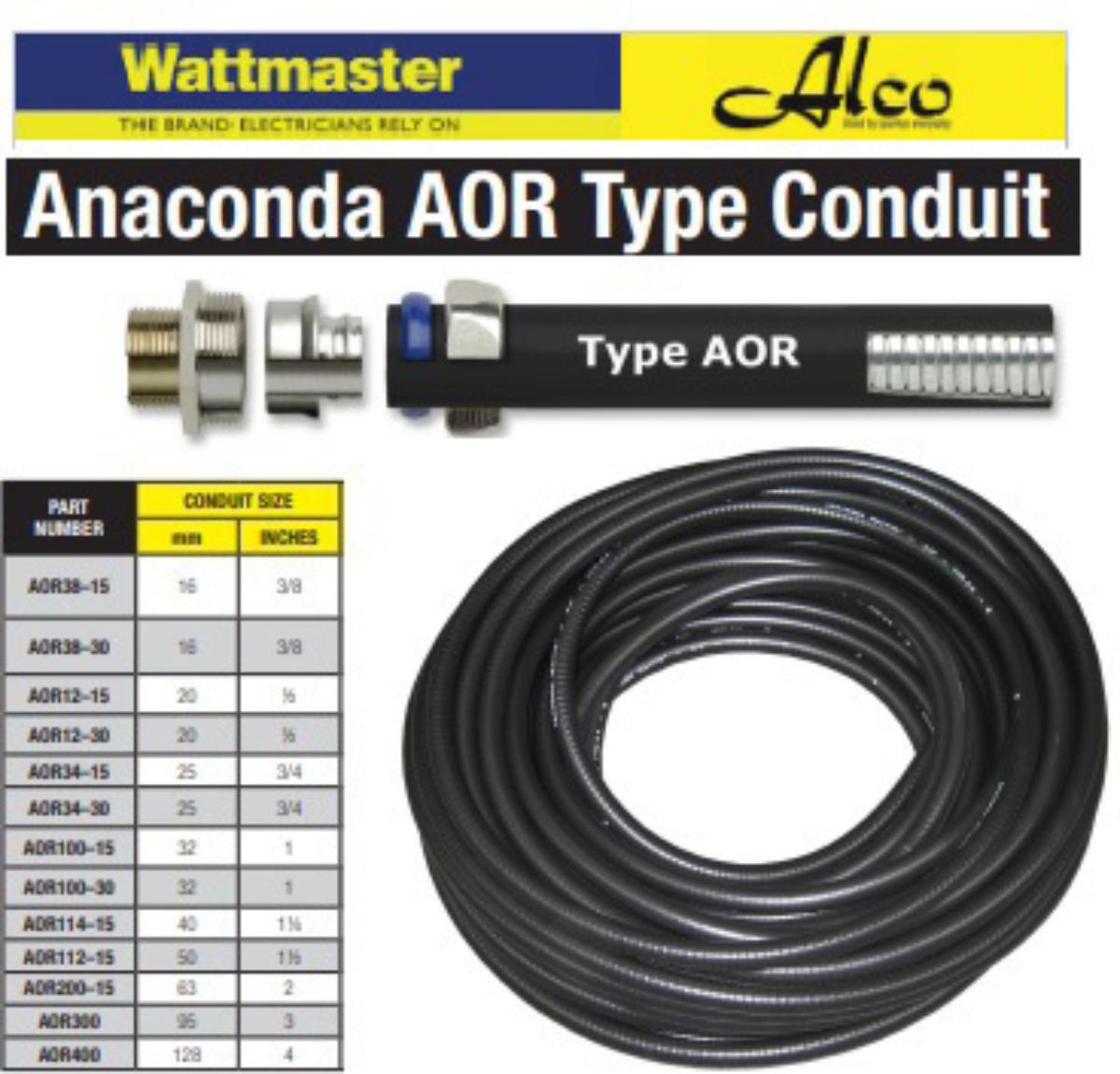 FLEX AOR OIL RES CONDUIT 32MM 15M BLACK
