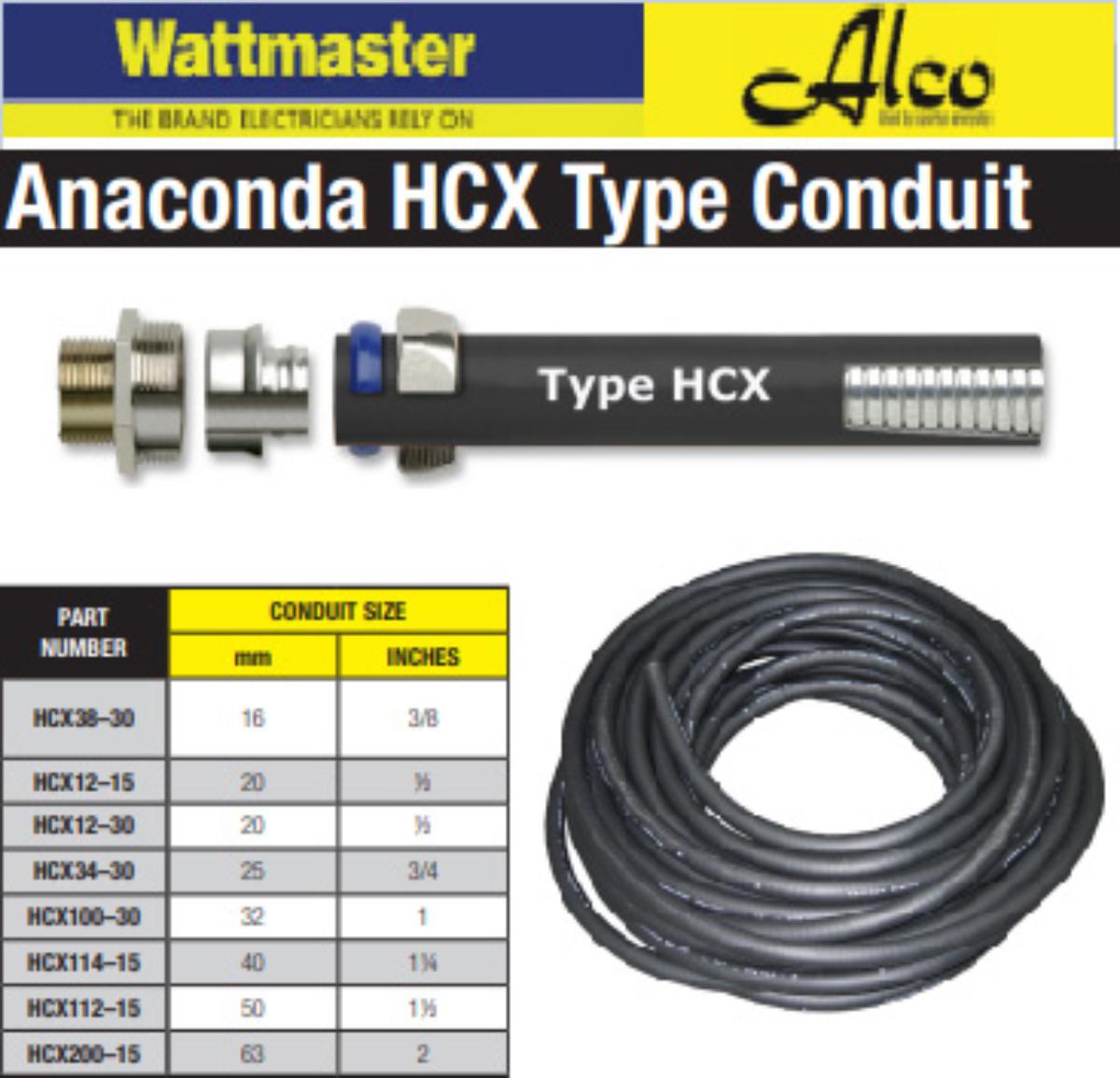 FLEX HCX H/T ANACONDA COND 50MM 15M