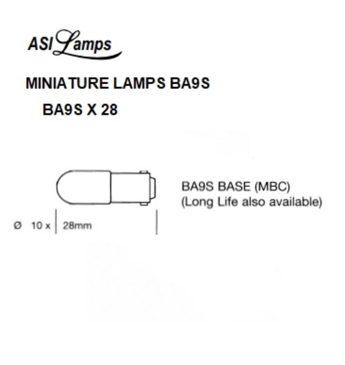 (11)(11)BA9S T10X28MM 24V 2W