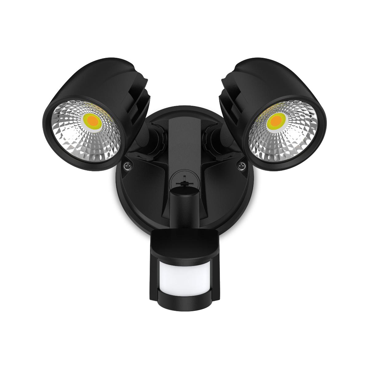 LED SENSOR LIGHT CONDOR TWIN 24W CCT BLK