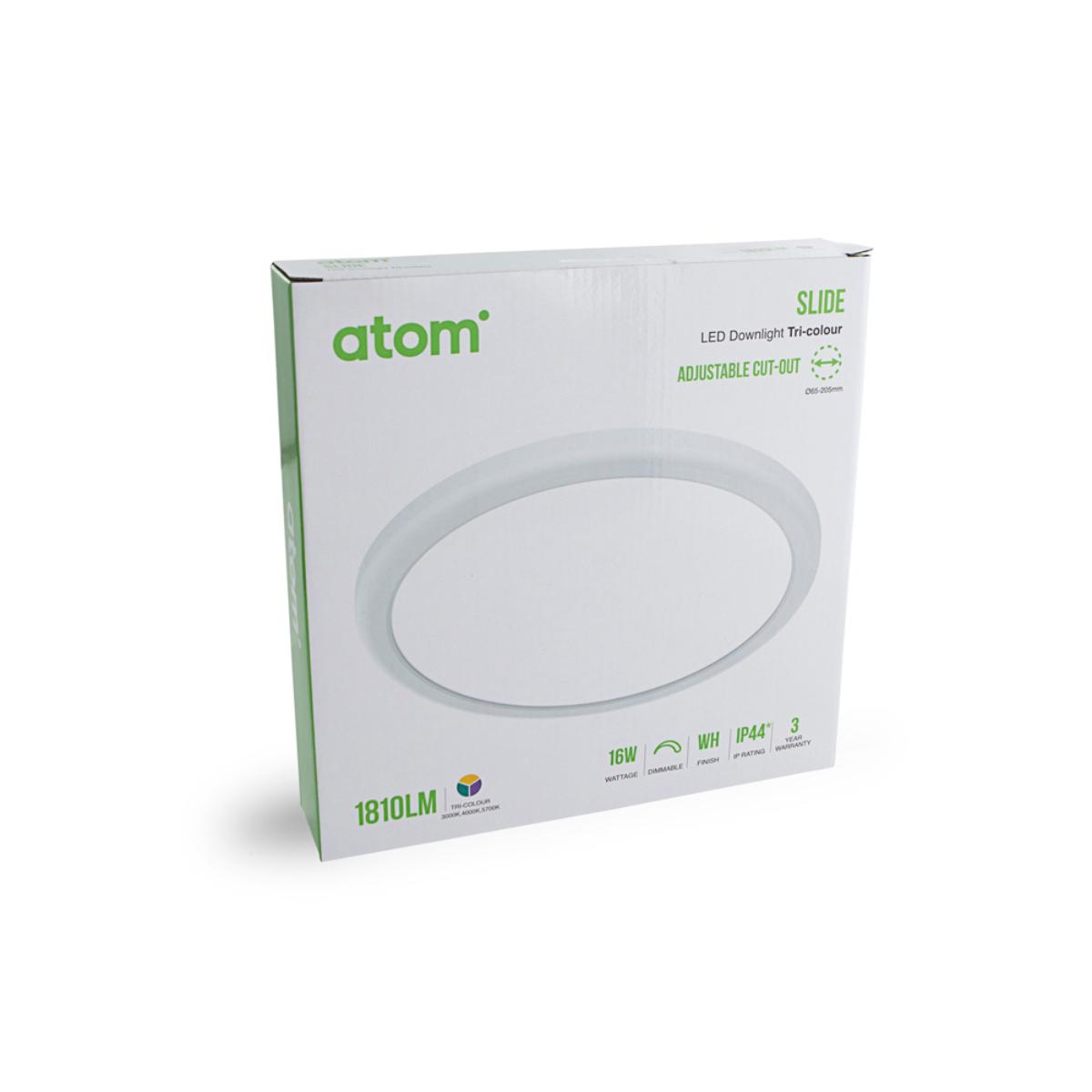 LED D/LIGHT SLIDE 16W CCT 65-205MM C/O