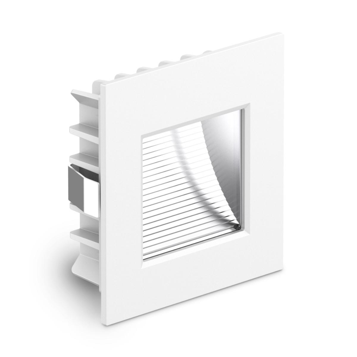 LED STEP LGT 70MM SQ 24VDC 3W 3000K CLR