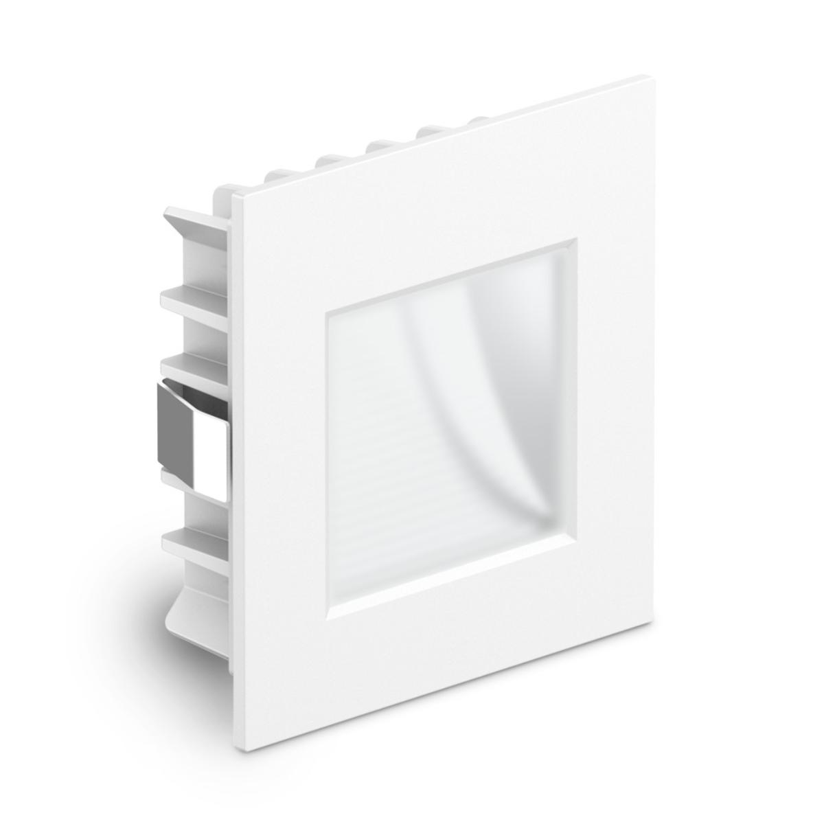 LED STEP LGT 70MM SQ 24VDC 3W 3000K OPAL