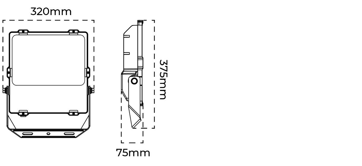 LED FLOODLIGHT SER III IP66 150W 5000K