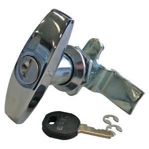 LOCK T HANDLE LOCKABLE CHROMED STEEL