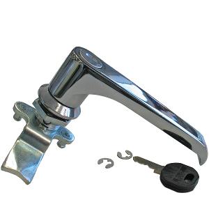 LOCK L HANDLE LOCKABLE CHROMED STEEL