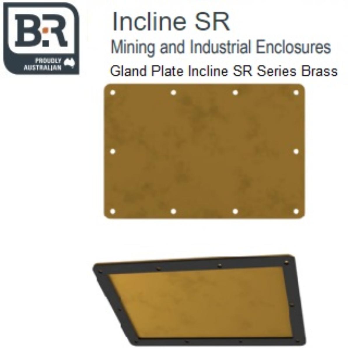 BRASS GLAND PLATE INCLINE SR 3MM 195X100