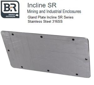 S/S GLAND PLATE INCLINE SR 1.5MM 195X100