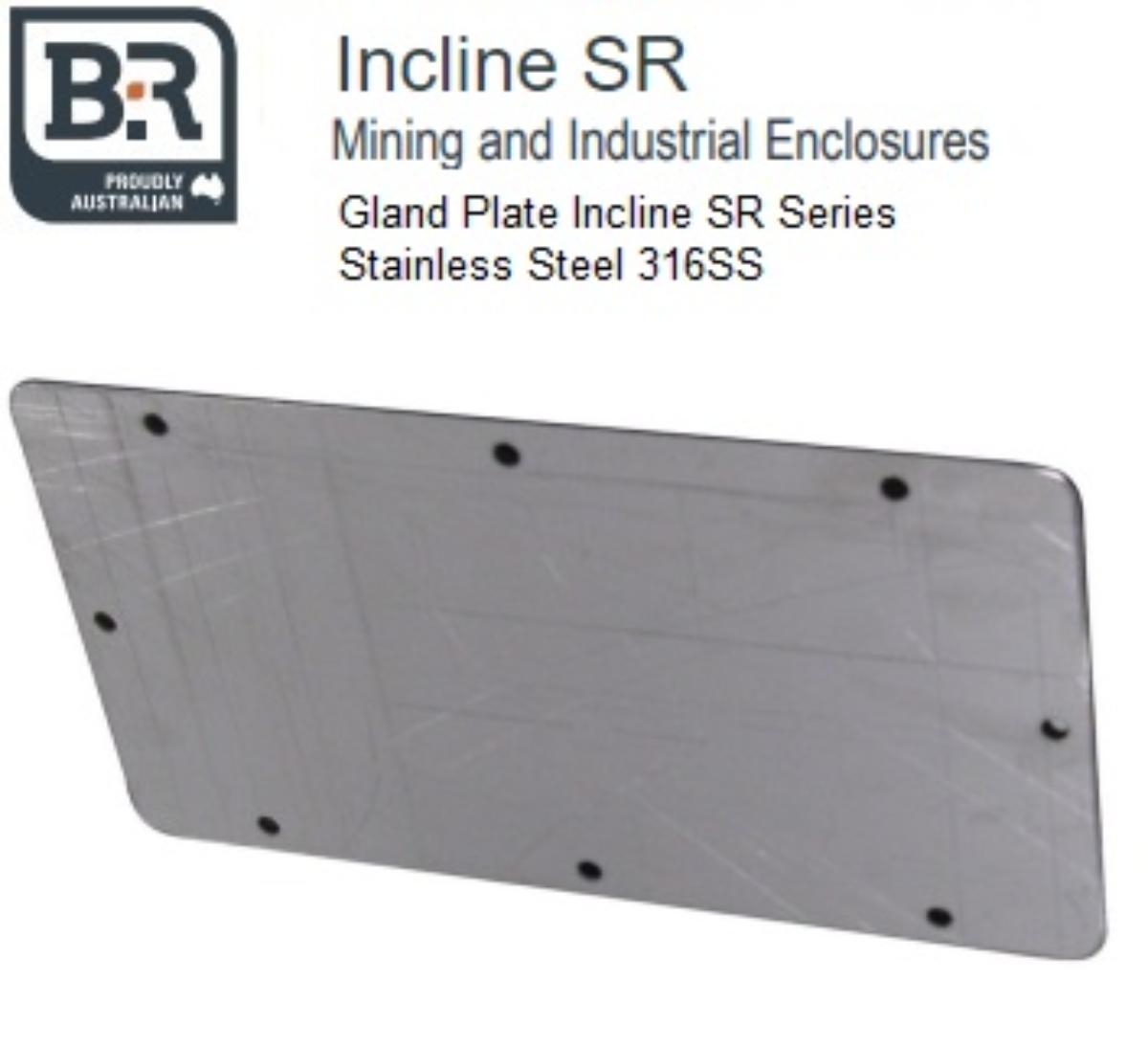 S/S GLAND PLATE INCLINE SR 1.5MM 290X160