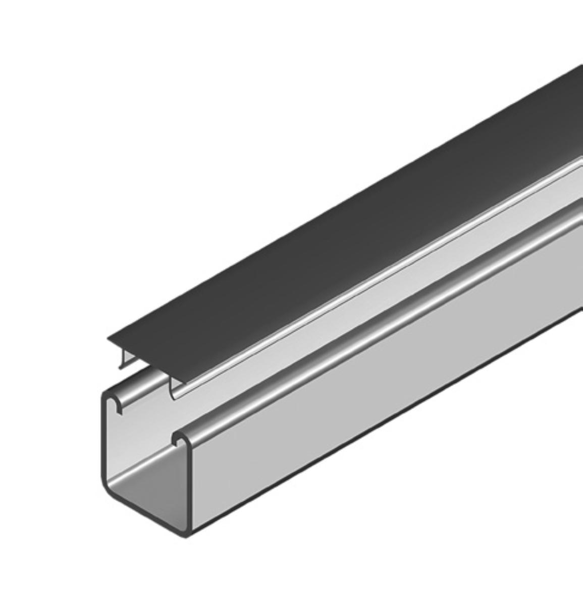 PLASTIC COVER CLOSURE STRIP GREY 3MTR