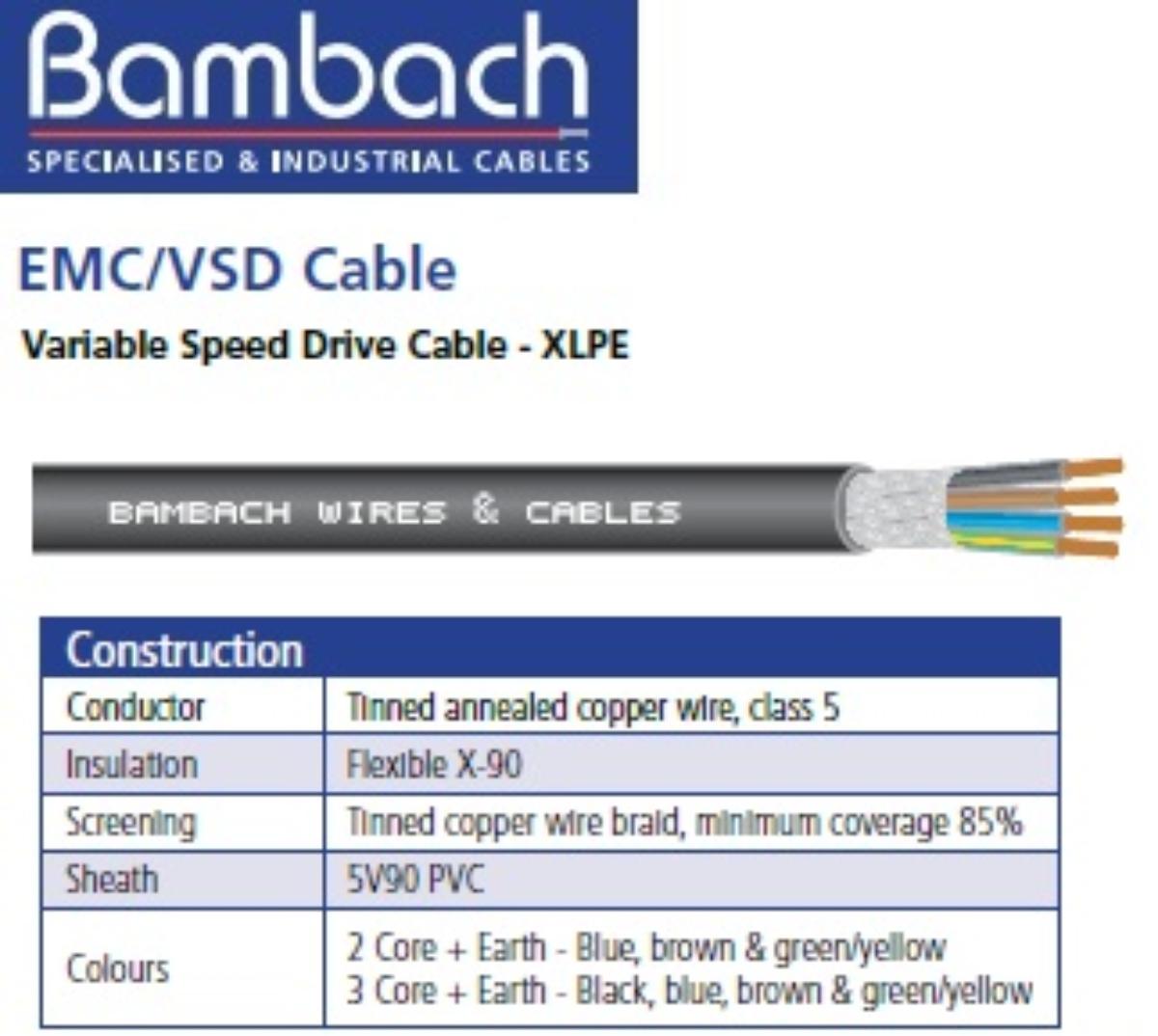 CABLE.EMC 2.5MM 3C+E TC SCRN  XLPE/PVC