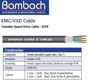 CABLE.EMC 2.5MM 3C+E TC SCRN  XLPE/PVC