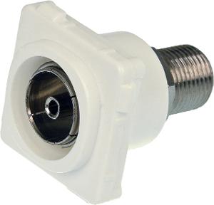 TV MECH F TYPE FEMALE TO PAL FEMALE WH TV MECH F TYPE FEMALE TO PAL FEMALE WH
