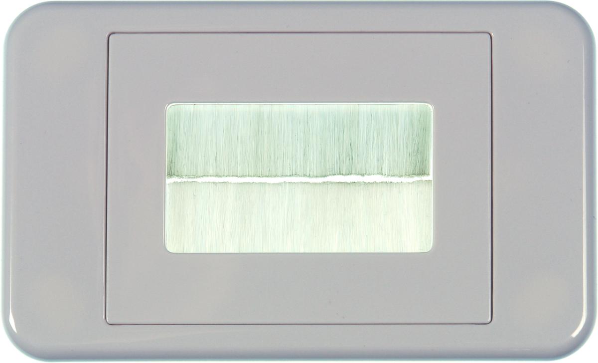 CABLE BRUSH WALL PLATE WHITE