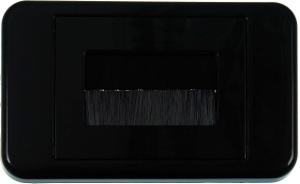 CABLE BRUSH WALL PLATE BLACK CABLE BRUSH WALL PLATE BLACK