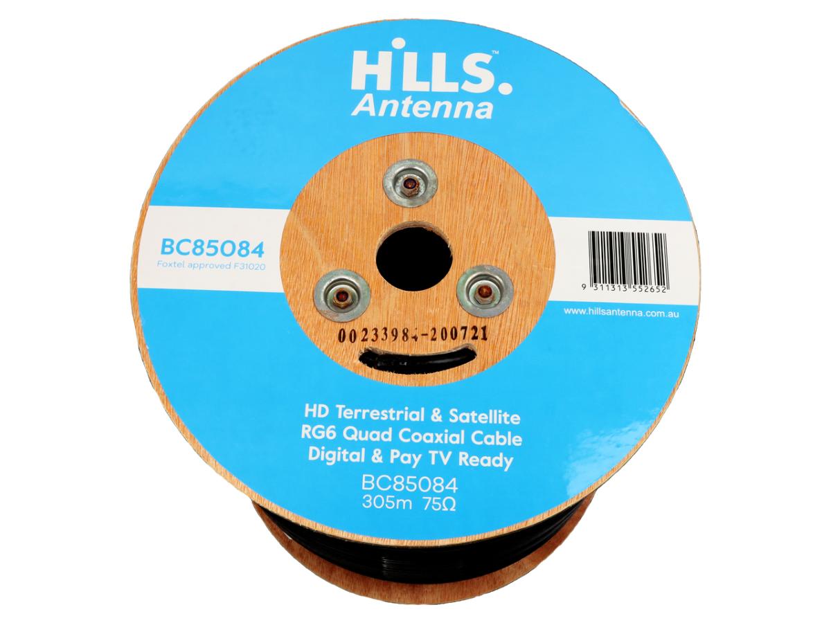 COAX RG6 QUAD SHEILD FTA/SAT 305M REEL