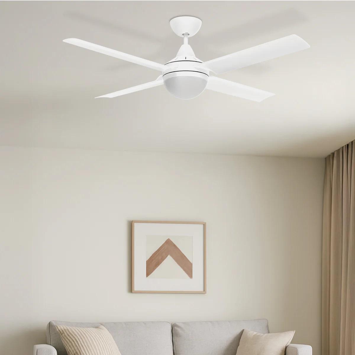 C/FAN CAIRNS 52IN 1320MM 4BL AC + LGT WH
