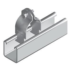 PIPE CLAMP TWO PIECE 19MM HDG